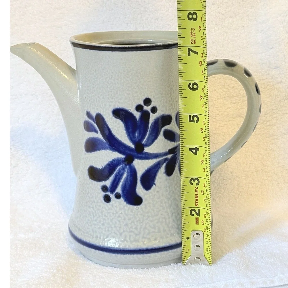 Vintage Wick Werke German Salt Glaze Stoneware  1541 Blue/ Gray Teapot
